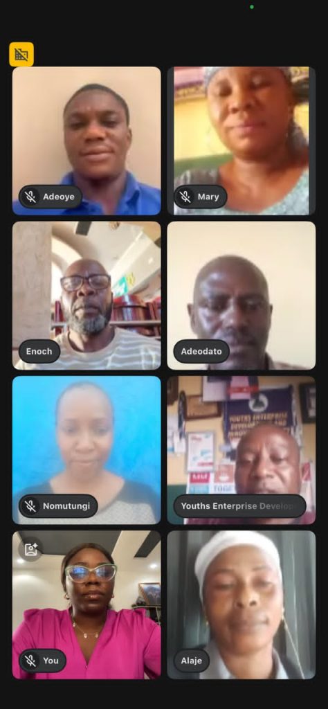 Representatives of YEDIS and URUDO-Uganda during the virtual official launch of the three-year strategic partnership on 13 August 2026